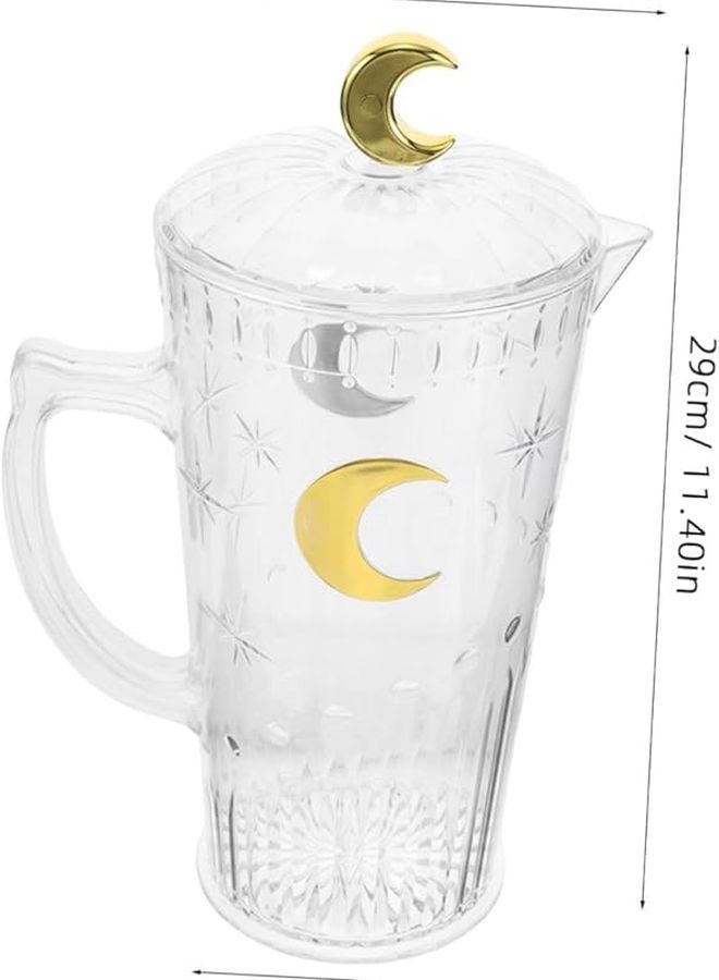 Stobaza Moon Pattern Water Pitcher Large Capacity Kitchen Jug Sturdy Pet Material - Image 2